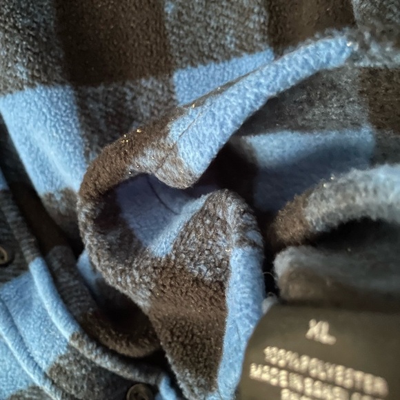 Trademark Brooklyn Cloth MFG Co. Mens Shirt Shacket XL Buffalo Plaid Blue Black - Picture 7 of 9